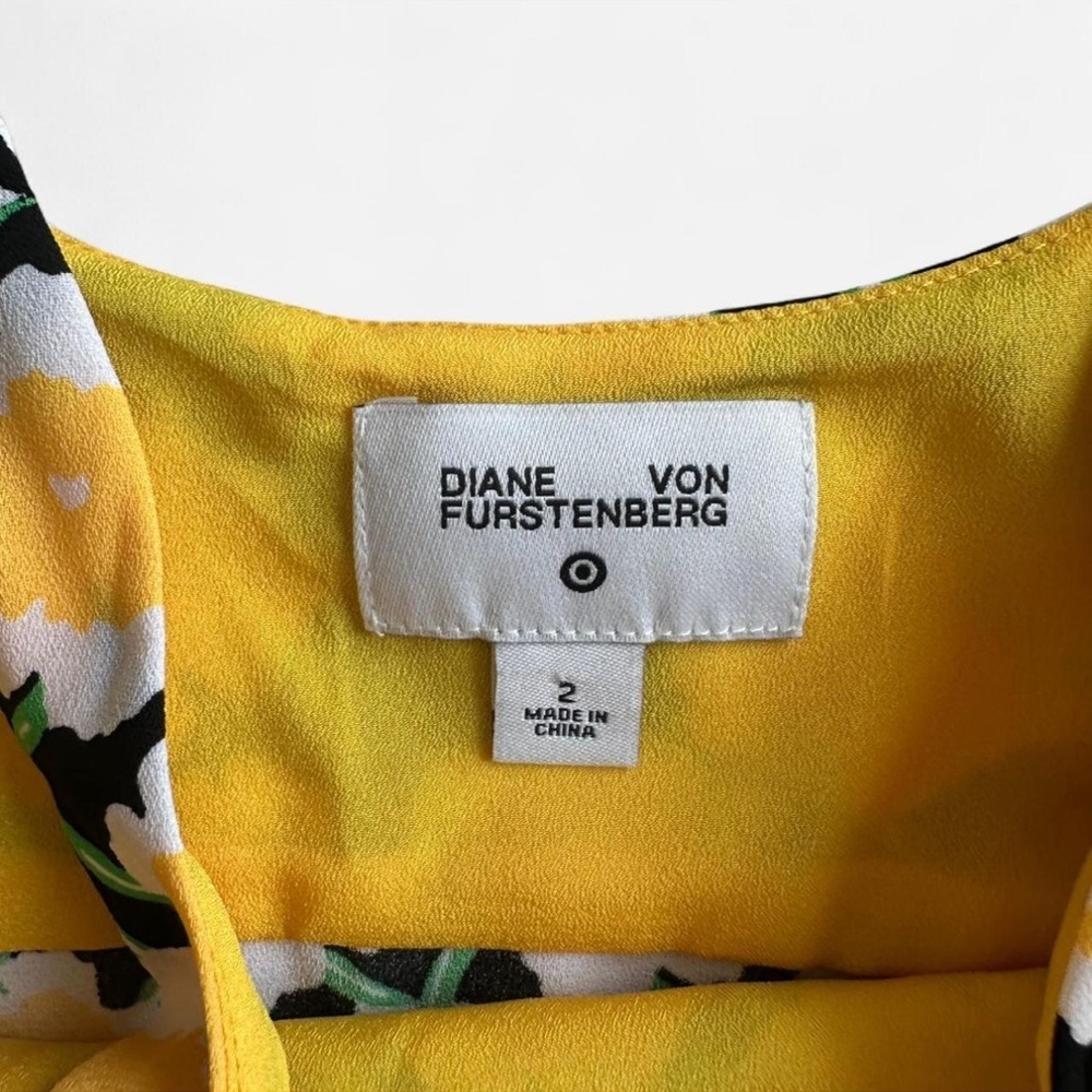 Diane von Furstenberg X Target ‘90s Shift Poppy Mini Floral Babydoll Dress Sz 2 - Picture 3 of 6